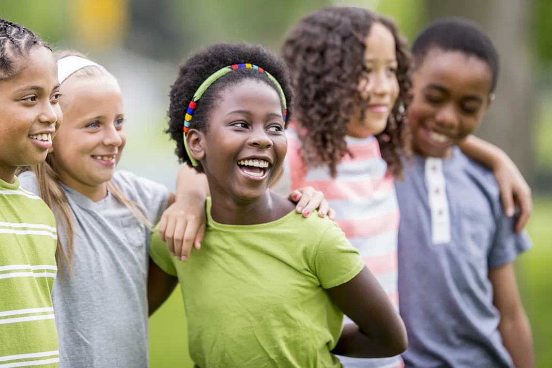 group of children smiling