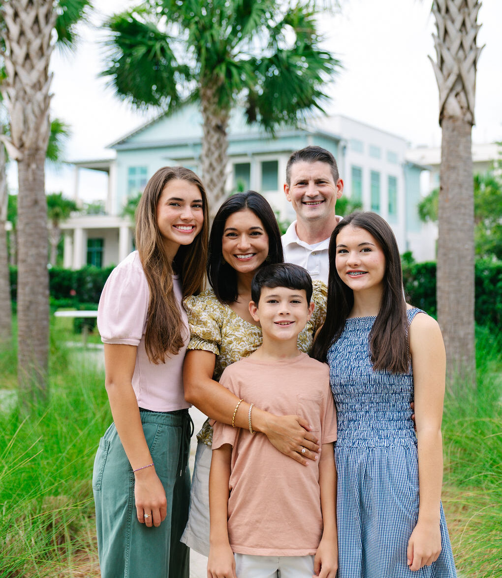 Family outdoors, patients of Bocklet Orthodontics, Charleston