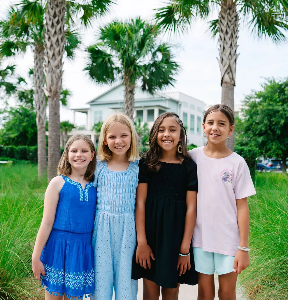 row of little girls